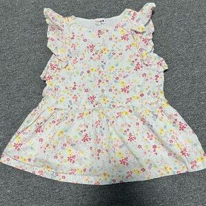 Floral Ruffle Kids Top